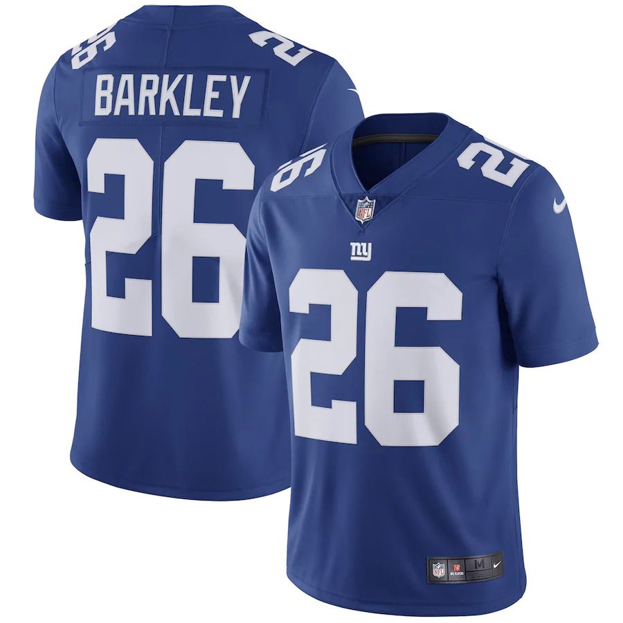 Men New York Giants #26 Saquon Barkley Nike Royal Team Color Vapor Untouchable Limited NFL Jersey